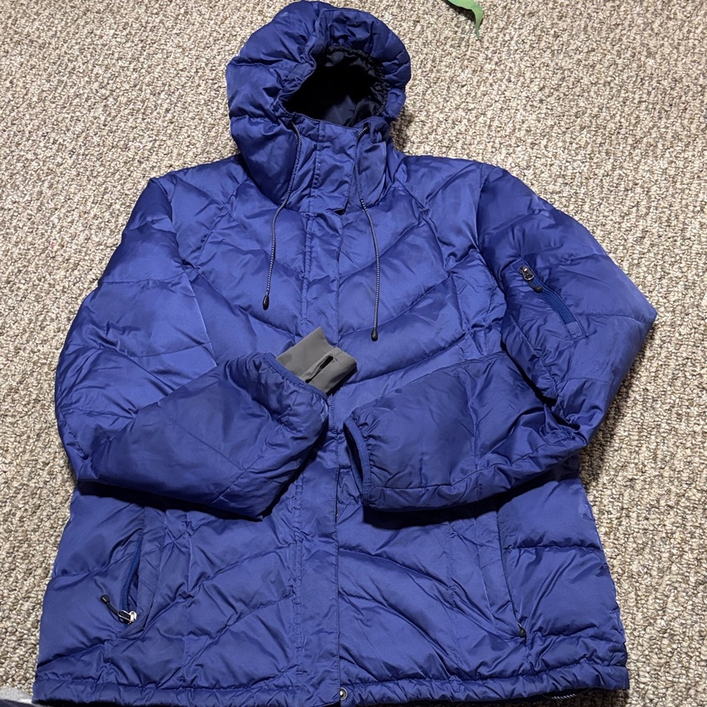 Lands' End Blue Puffer Jacket